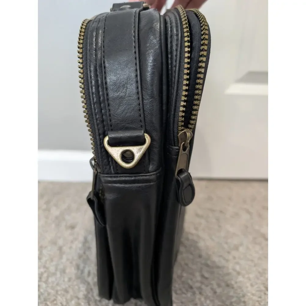 PGA Tour Partners Club Chicago Classic Golf Bag Black Leather Shoulder Strap...